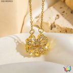 ZGE-923 Korean Magnetic 4 Leaf Clover Pendant Necklace