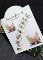 10 Pcs Adjustable Alloy Rings Set for Women & Girls