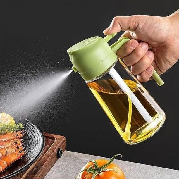 470ml Kitchen Glass Oil Sprayer Bottle | 2-in-1 Olive Oil Dispenser — 𝑩𝑬𝑺𝑻 𝑺𝑬𝑳𝑳𝑬𝑹