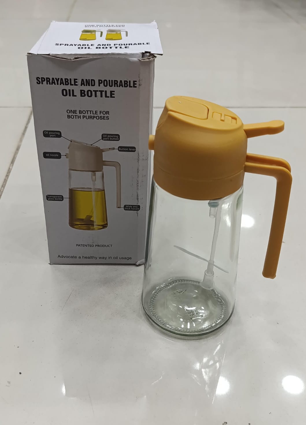 470ml Kitchen Glass Oil Sprayer Bottle | 2-in-1 Olive Oil Dispenser — 𝑩𝑬𝑺𝑻 𝑺𝑬𝑳𝑳𝑬𝑹