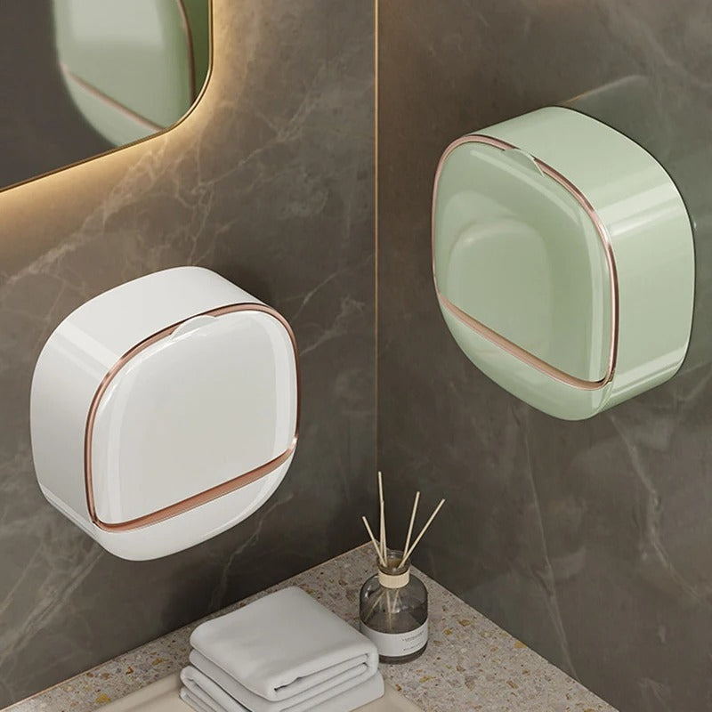 1PC Soap Box Wall Mounted Light Luxury Soap Holder