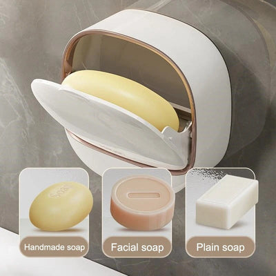 1PC Soap Box Wall Mounted Light Luxury Soap Holder