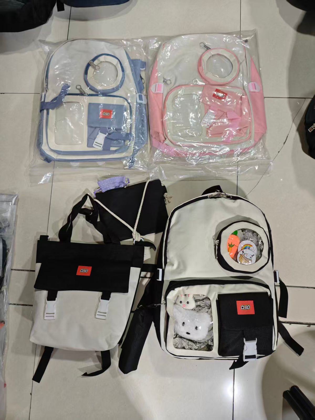5 Set Backpack For Teenager Girl Waterproof High Capacity School Bags