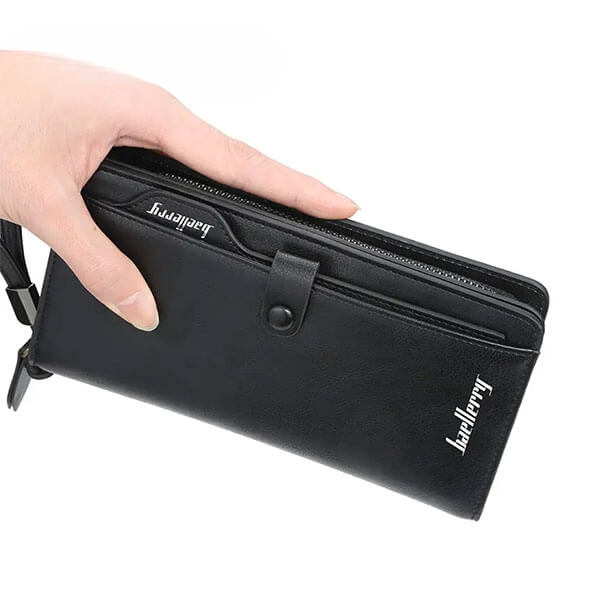 Balebaily Long Zipper Wallet for Men & Women PU Leather Wallet with 15 Card Slots Phone Pocket and Photo Window