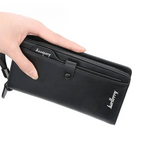 Balebaily Long Zipper Wallet for Men & Women PU Leather Wallet with 15 Card Slots Phone Pocket and Photo Window