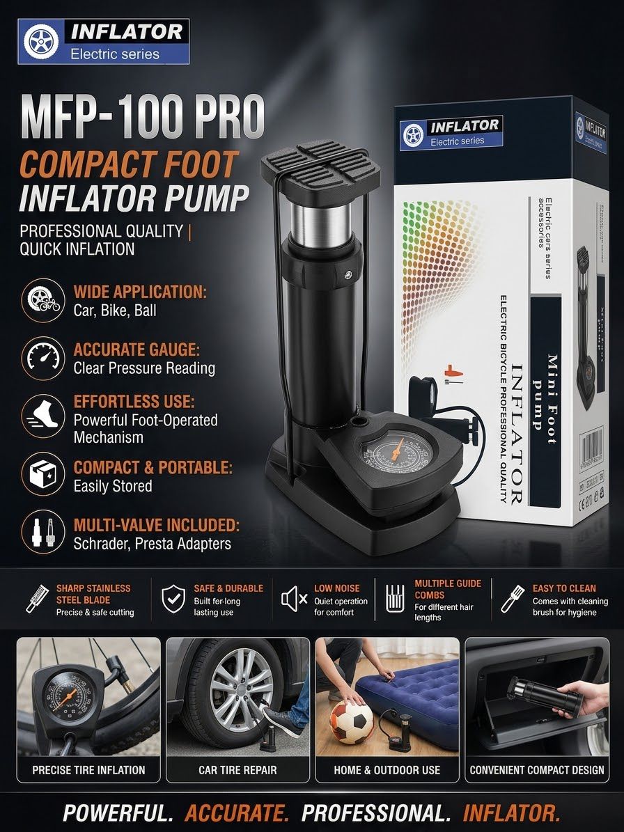 MFP-100 PRO Compact Foot Inflator Pump