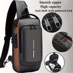 Anti-Theft Cross Body Bag With Password Lock//Shoulder Bag