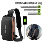 Anti-Theft Cross Body Bag With Password Lock//Shoulder Bag