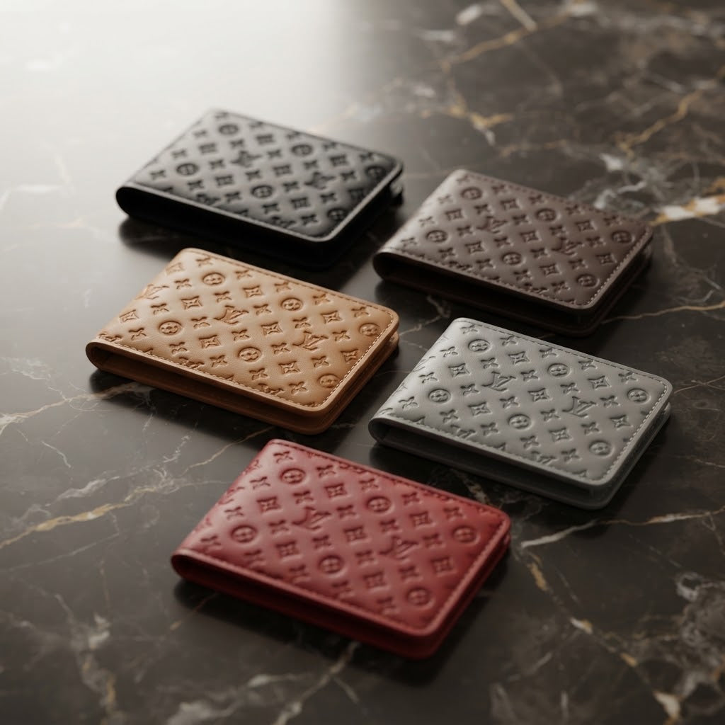 Stylish LV Style Embossed Pattern Men's Wallet
