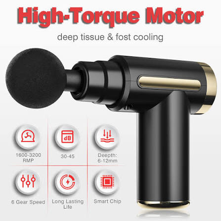 4-in-1 Gun Massager With 5 Speed Modes | Rechargeable Gun Massager Machine