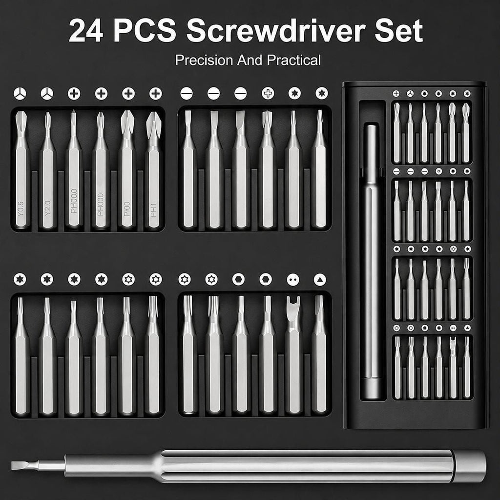 24-in-1 Portable Precision Screwdriver Set with Box Packing