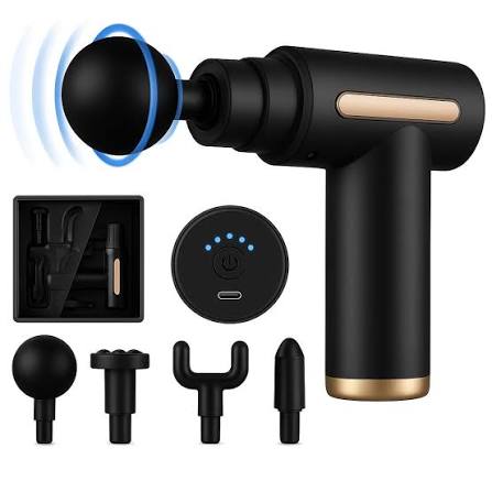 4-in-1 Gun Massager With 5 Speed Modes | Rechargeable Gun Massager Machine