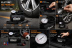 300 PSI DC 12V Air Compressor – Portable Car Tyre Inflator with Pressure Gauge