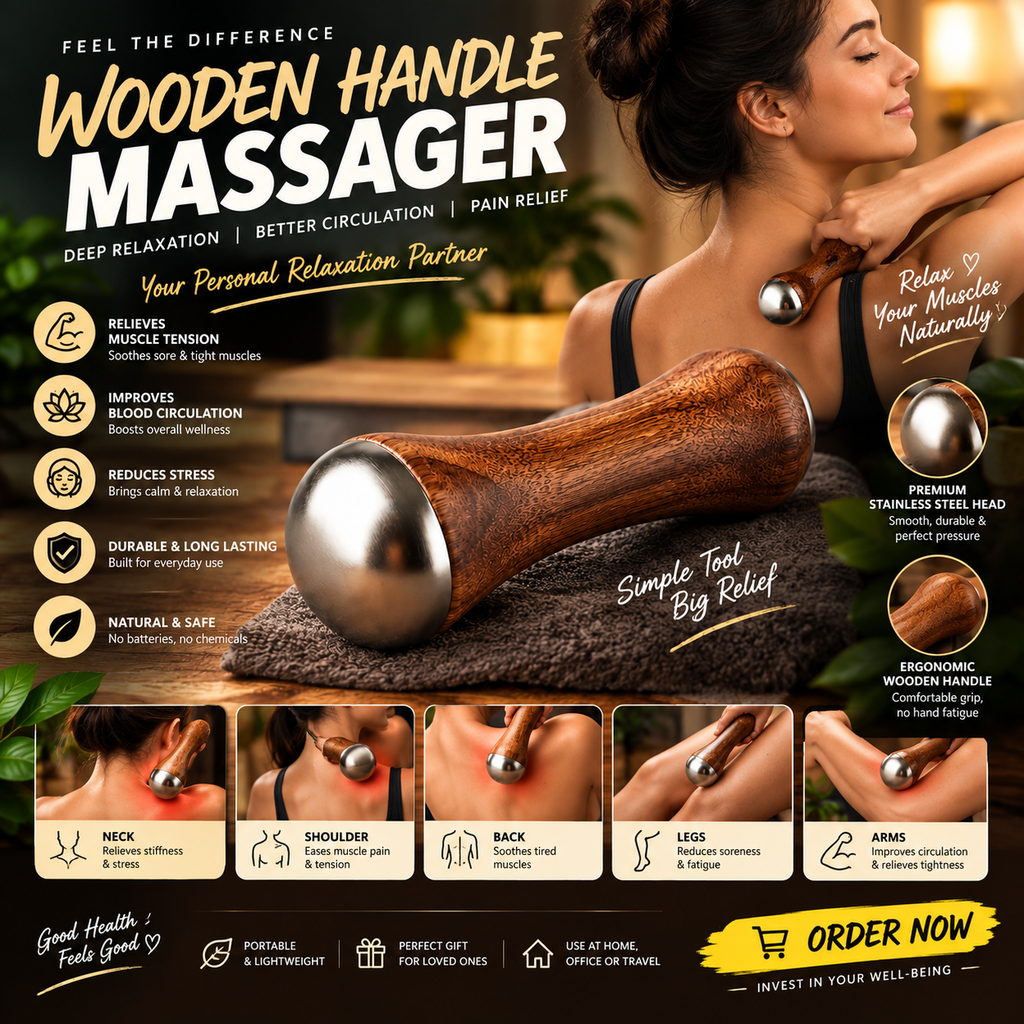 Kansa Wand Massager Detox Bronze Face Body And Foot Massage Tool