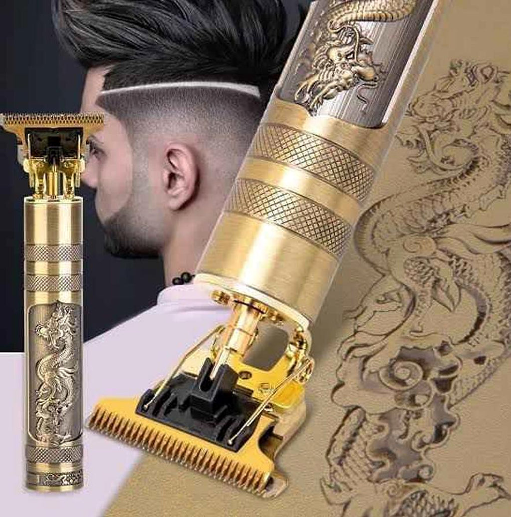 Men's Rechargeable Hair Trimmer with Dragon Design