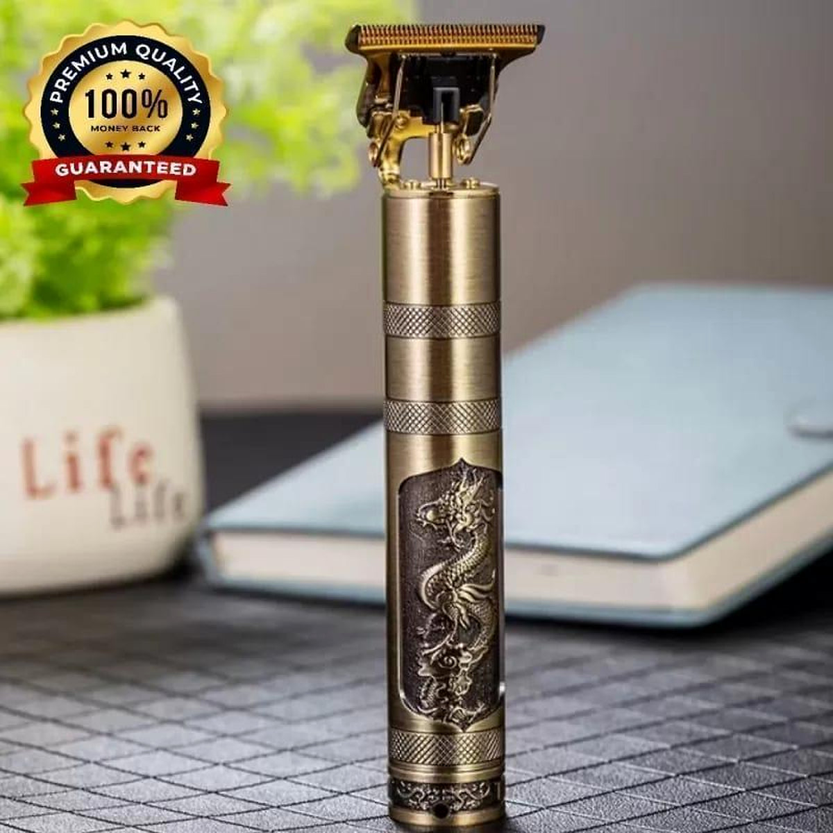 Men's Rechargeable Hair Trimmer with Dragon Design