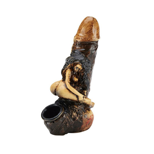 5" Smoking Pipe Girl 1 Design [YDS-004]