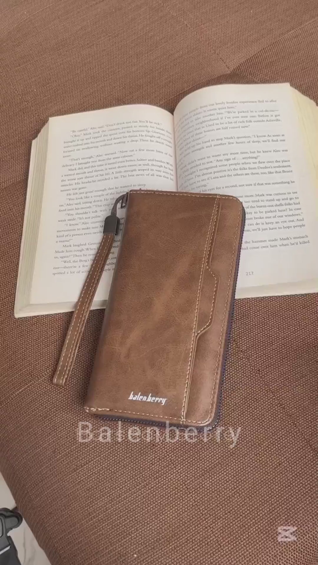 Balebaily Long Wallet for Men & Women with Zipper Pocket 15 Card Slots and Photo Window